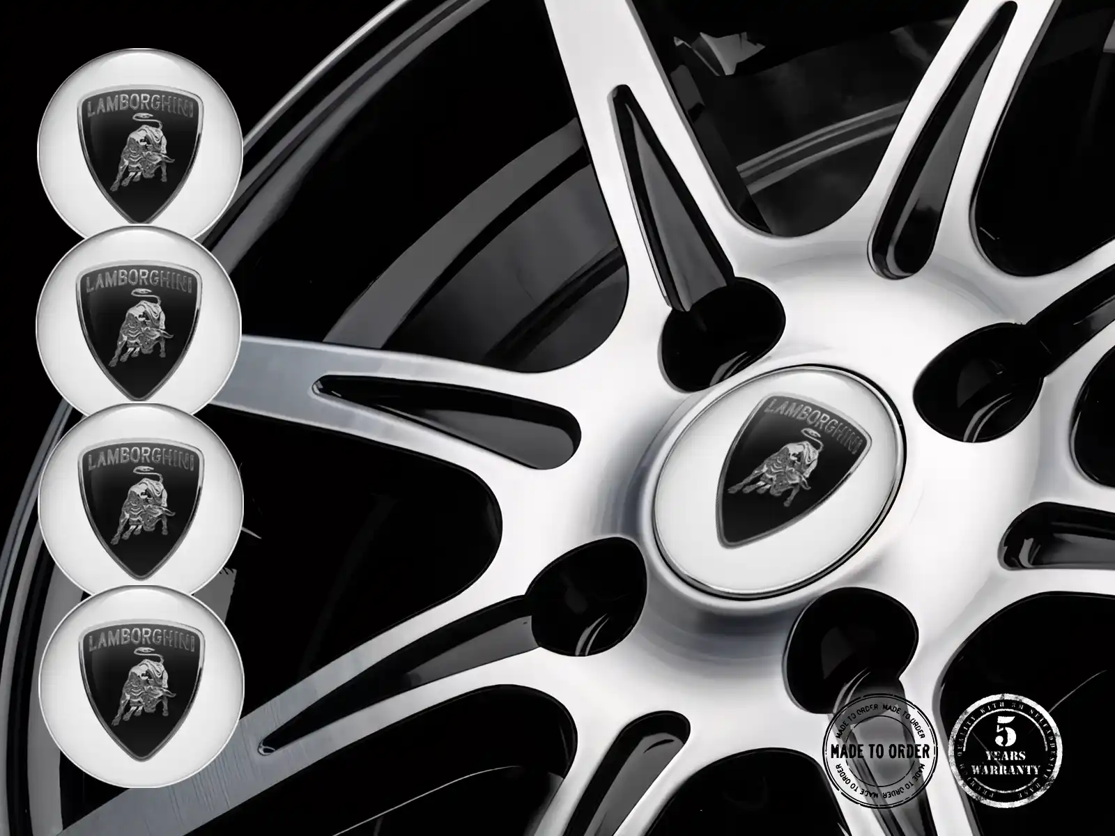 Lamborghini Decalcomania Ruota Marca Etichette Cupola Pregiate